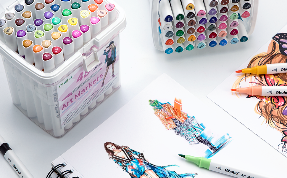 Ohuhu Brush Markers Alcohol Based