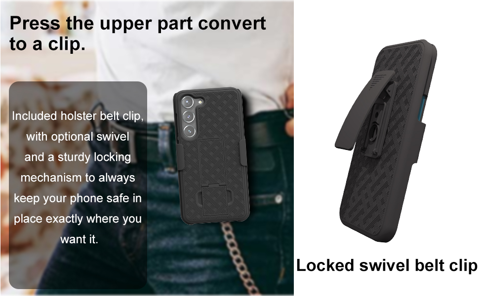 Ailiber for Samsung Galaxy S25 S24 Case with Belt Clip