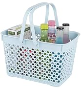Anyoifax Portable Shower Caddy Basket Plastic Cleaning Tote with Handles Large Storage Organizer ...