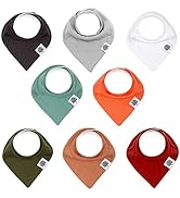 Parker Baby Bandana Drool Bibs 8 Pack Baby Bibs for Boys, Girls, Unisex - Soft & Stylish Teething...