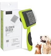 Histotree Green Self Cleaning Slicker Brush for Dogs&Cats Skin-Friendly Pet Brush for Shedding&De...