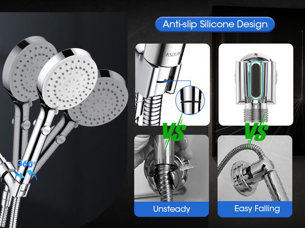 handheld shower head with hose