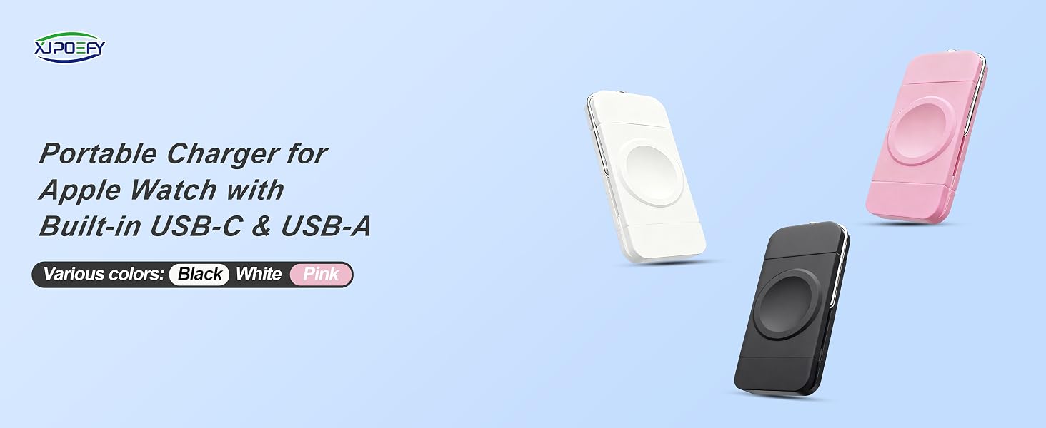 Built-in USB-C&A Portable Charger for Apple Watch