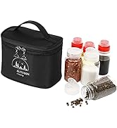 DZRZVD Camping Seasoning Jar Set,Outdoor Spice Kit,Portable Spice Condiment Dispenser for Picnic ...