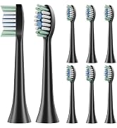 Betterchoi WL-T1009 Sonic Electric Toothbrush Replacement Brush Heads.8pcs, Black. (Cannot be Use...