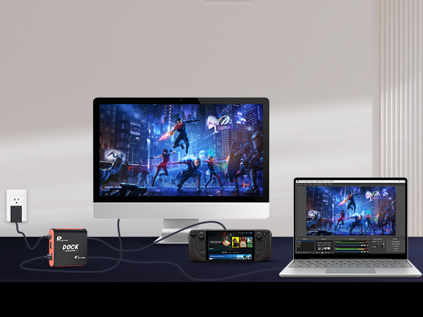 Steam Deck Stream Dockplay via 2-in-1 switch dock & capture card