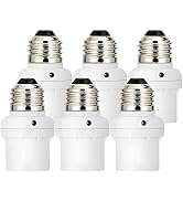DEWENWILS Light Sensor Socket, E26 E27 Dusk to Dawn Light Bulb Sockets for Light Fixtures, Compat...