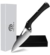 TACRAY Folding Kitchen Chef Knife, 5.49" Foldable Camping Knife with C VG10 Stainless Steel Blade...