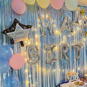 Silver Backdrop Curtains for Parties