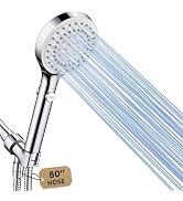 FASDUNT Shower Head with Handheld, High Pressure Handheld Shower Head with 80