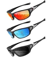 QALLY Polarized Sunglasses Men Sports Sunglasses for Men UV400 Sunglasses for Driving Golf Cyclin...