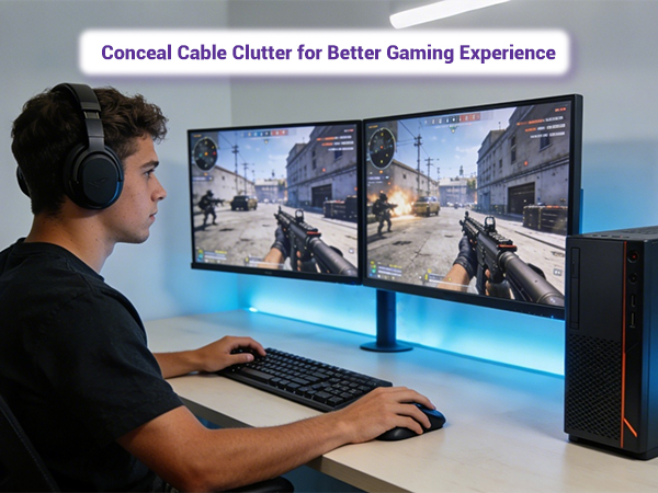 conceal cable clutter for better gaming experience