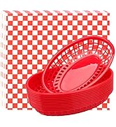 EUSOAR Bread Baskets & Deli Paper Liners, 12 pcs Bread Baskets plus 100pcs Deli Paper, Restaurant...