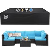 AKEfit Patio Furniture Covers,500D Heavy Duty Waterproof for Outdoor Square and Retangle Patio Ta...