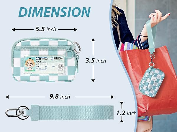 iris wallet small mini keychain wristlet wallets for women coin pouch purse card holder change girl