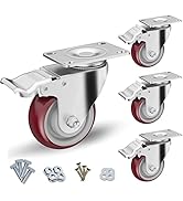 Casters Set of 4 Heavy Duty - Caster Wheels 3 Inch, CLOATFET Locking Swivel Casters with Brake (T...
