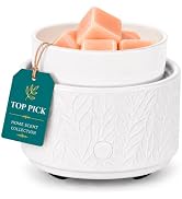 nawaza Ceramic Wax Melt Warmer Electric Candle Burner Scented Wax White | Candle wax & wax cubes ...