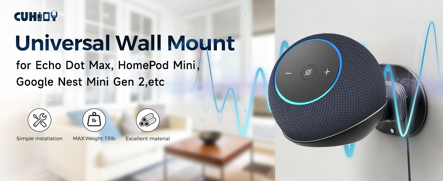 wall mount echo dot max