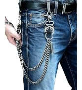 SISICHIC Pocket Jean Pants Chain: Heavy Streetwear Rave Punk Goth Y2K Biker Rockstar Accessories ...