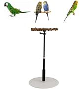 Zjyufy Bird Parrot Play Training Perch Stand Detachable Adjustable Tabletop Bird Perch Toys for P...