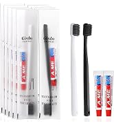 Hotel Toothbrush with Toothpaste Individually Wrapped, 100 Pack Disposable Toothbrushes for Homel...