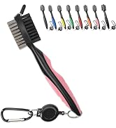 Mile High Life Golf Club Brush, Club Groove Cleaner with 2 Ft Retractable Extension Cord and Alum...