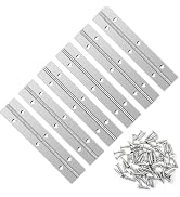 YHNTGB 6 PCS 6 Inch Stainless Steel Piano Hinge Heavy Duty with 36 Pcs Screws for Cabinets Boat M...