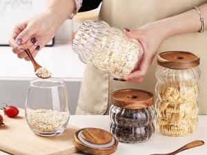 Food Storage Jar for Pasta,Coffee,Tea,Nuts,Coffee Beans, Candy,Cereal Kitchen Pantry Organization