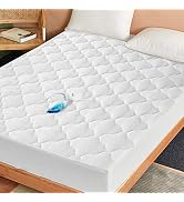 Quilted Mattress Cover Twin, Waterproof Mattress Pad Fitted & Washable, Deep Pocket Twin Mattress...