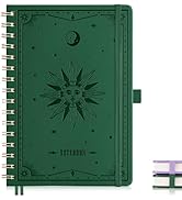 EMSHOI A5 Spiral Notebook Lined Journal for Women Men - Thick 100GSM 140 Numbered Pages College R...