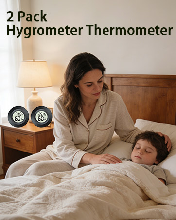 Thermo-Hygrometer for Greenhouse Humidors Terrarium Jars