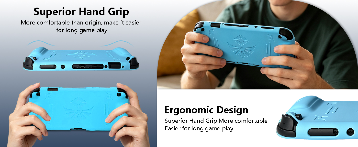 Protective Case for Nintendo Switch 2, 8In1 Ergonomic Comfort Soft Grip Slim Cover Kit