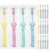 SLequipo 60 pcs Bulk Dispodable Kids Toothbrushes Bulk Individually Wrapped,Kids Toothbrush for A...