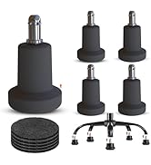 Bell Glides Replacement Office Chair Swivel Caster Wheels to Fixed Stationary Castors,with Separa...