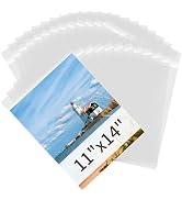 Svaldo Acid Free Paper Protector Sheets, Clear Plastic Sleeves for Art, Magazine Protectors for C...