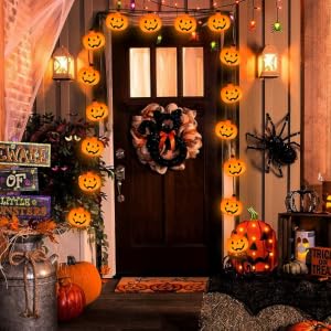 pumpkin string lights outdoor