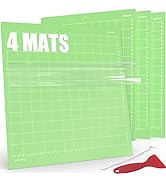 Lzerking Cutting Mat 4 Pack Accessories and Supplies Standard Replacement Green Cut Pads Cricket ...