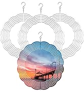 Sublimation Wind Spinner Blanks: Wind Spinners for Yard and Garden 4 Pack 8 Inch Double Sided Cir...