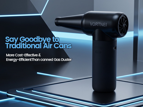 VORTNEI Electric Air Duster, Reusable Cordless Blower Replace Traditional Canned Gas Duster
