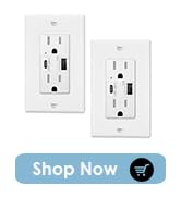 GREENCYCLE 2 Pack USB Type C/A Wall Outlet ,4.2A Dual High Speed Duplex Receptacle for iPhone XS/...