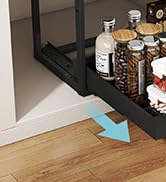 Golener Pull Out Cabinet Organizer - 2 Tiers Expandable Pull-Out Drawers for Kitchen Cabinets, 2 ...