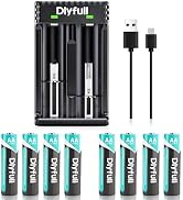 U3 Pro Universal Battery Charger with 1000 mAh Fast Charging and 8 Pack 2800mAh True High Capacit...