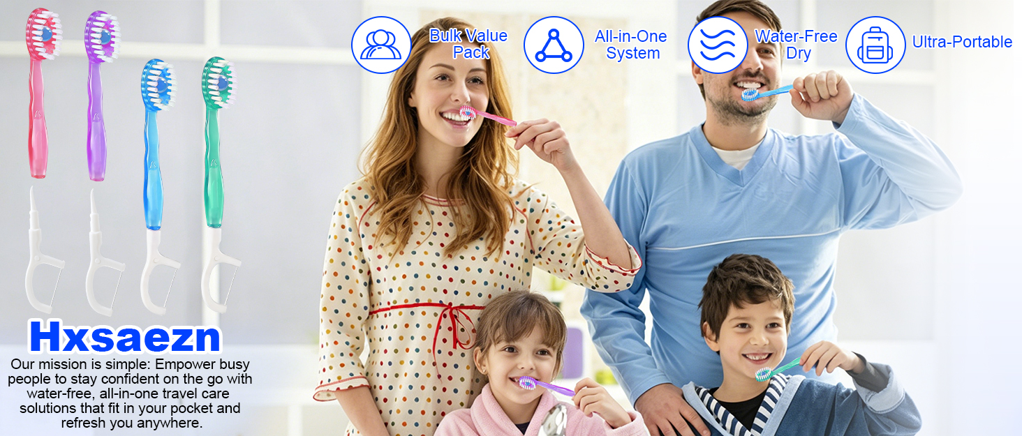 5-in-1 Mini Disposable Toothbrush