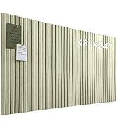 Large Cork Board for Office, 8 Pack Felt Wall Tiles with Slat Wall Paneling and Safe Removable Ad...