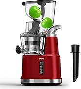 SIFENE Cold Press Slow Masticating Juicer Machine, Juice Extractor for Vegetables & Fruits, Dual ...