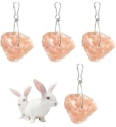 PINVNBY Salt Blocks for Rabbits,4 Pieces Himalayan Small Pets Lick Salt Block Natural Mineral Sal...