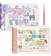 2 Pack Japanese Sticker Book, 60 Sheets Kawaii Korean Stickers Japanese Aesthetic Stationery Deco...