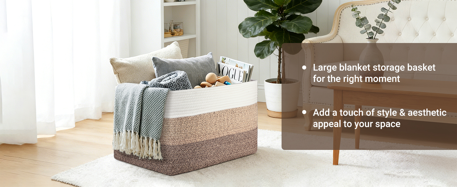 large blanket basket in living room,laundry hamper,toy basket,hampers for bedroom,gifts basket empty