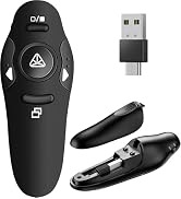 Presentation Remote Clicker, USB A & USB C Wireless Presenter for PowerPoint Presentation Remote,...