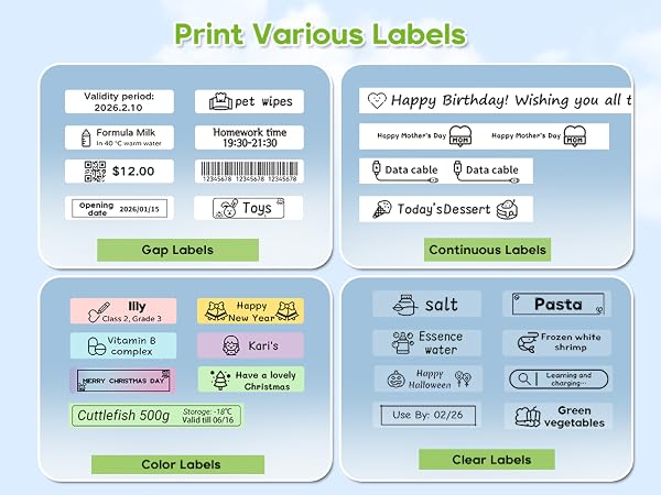 Support Pre-Cut & Continuous Label
